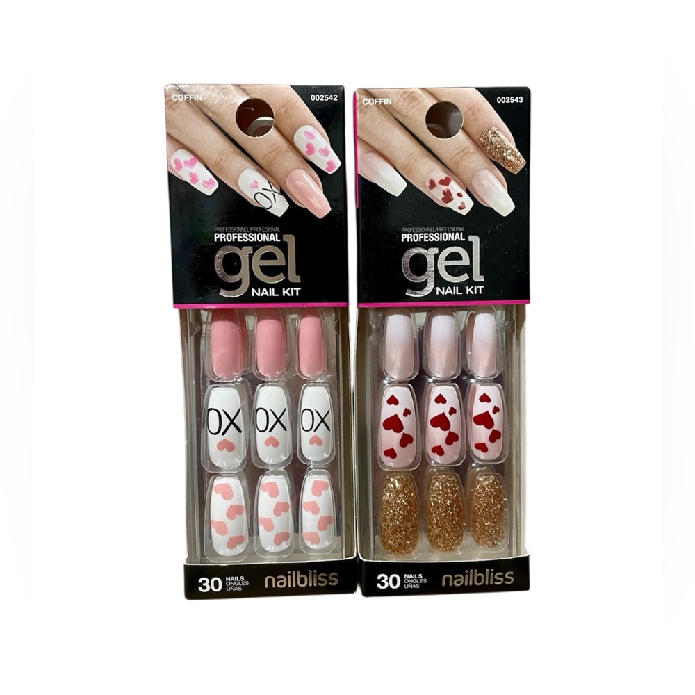 Nailbliss Valentine’s Glue-On Nails - Lot of 2